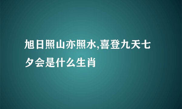 旭日照山亦照水,喜登九天七夕会是什么生肖