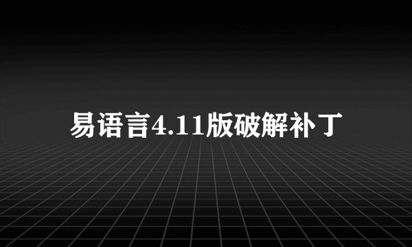 易语言4.11版破解补丁