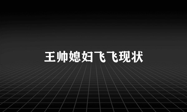 王帅媳妇飞飞现状