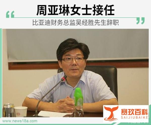 比亚迪财务总监吴经胜先生辞职 周亚琳女士接任