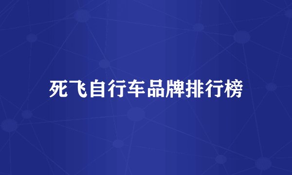 死飞自行车品牌排行榜