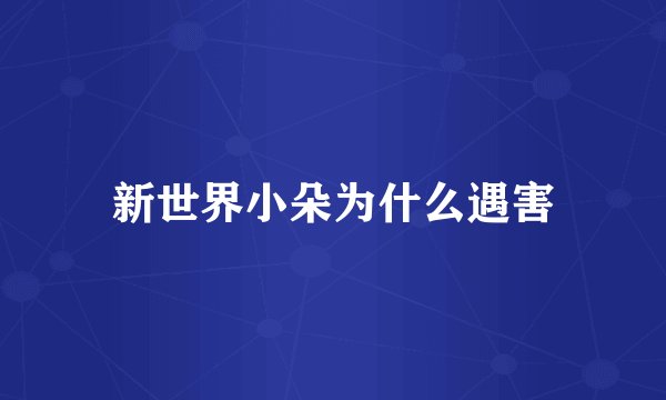 新世界小朵为什么遇害