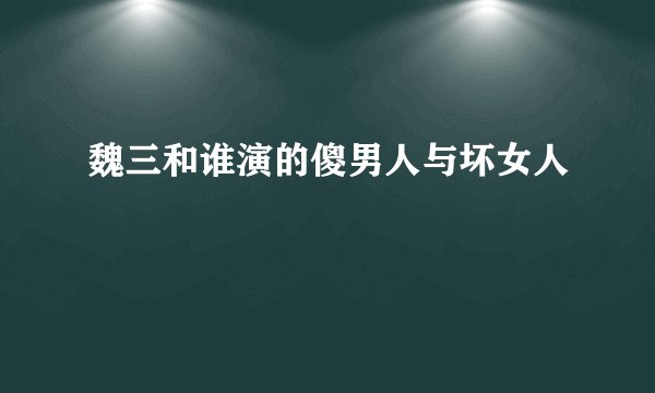魏三和谁演的傻男人与坏女人