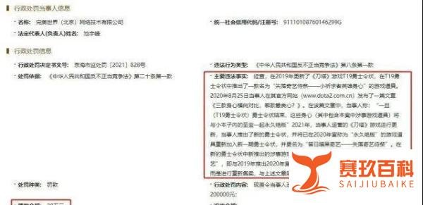 完美世界重新售卖刀塔绝版道具被罚20万