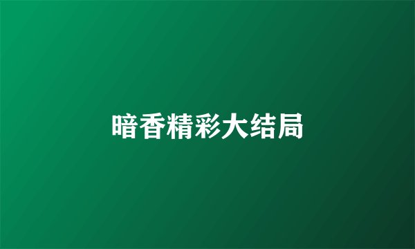 暗香精彩大结局