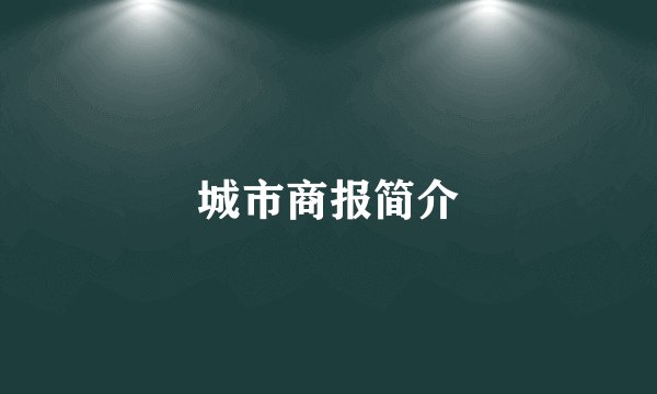 城市商报简介
