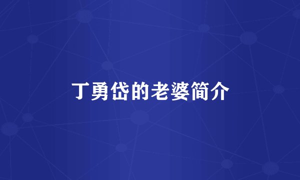 丁勇岱的老婆简介