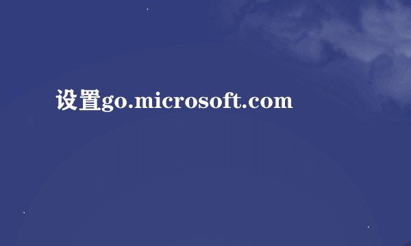 设置go.microsoft.com