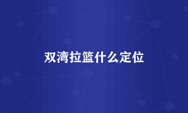双湾拉篮什么定位