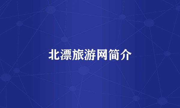 北漂旅游网简介