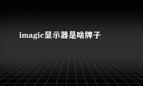 imagic显示器是啥牌子