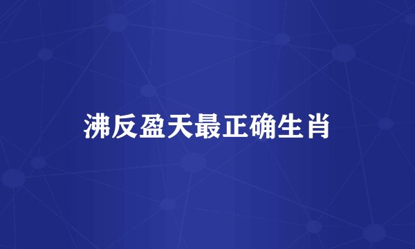 沸反盈天最正确生肖