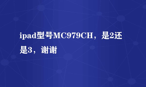 ipad型号MC979CH，是2还是3，谢谢