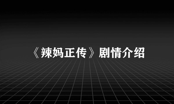 《辣妈正传》剧情介绍