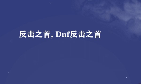 反击之首, Dnf反击之首
