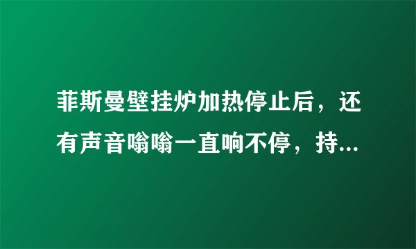 菲斯曼壁挂炉加热停止后，还有声音嗡嗡一直响不停，持续到下次启动，这样正常吗？谢谢！
