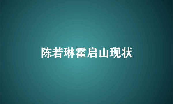 陈若琳霍启山现状