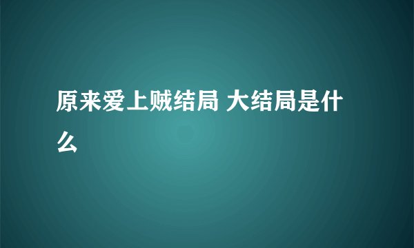 原来爱上贼结局 大结局是什么