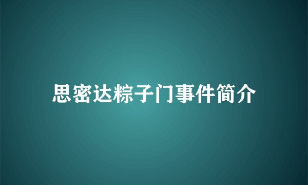 思密达粽子门事件简介