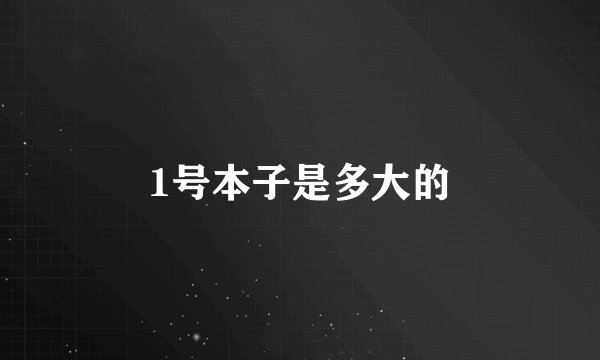 1号本子是多大的