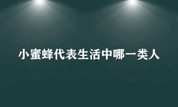 小蜜蜂代表生活中哪一类人
