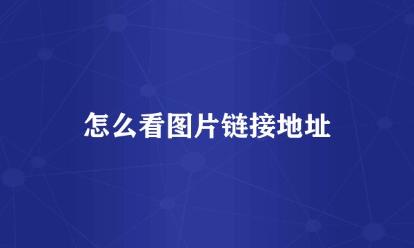 怎么看图片链接地址