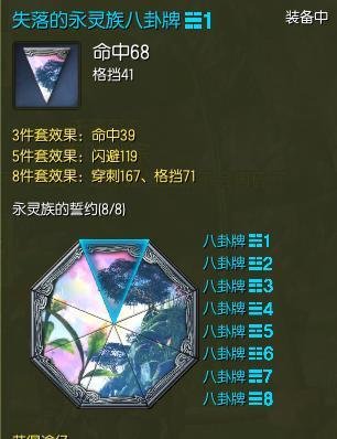 剑灵永灵八卦牌属性效果及出处在哪？