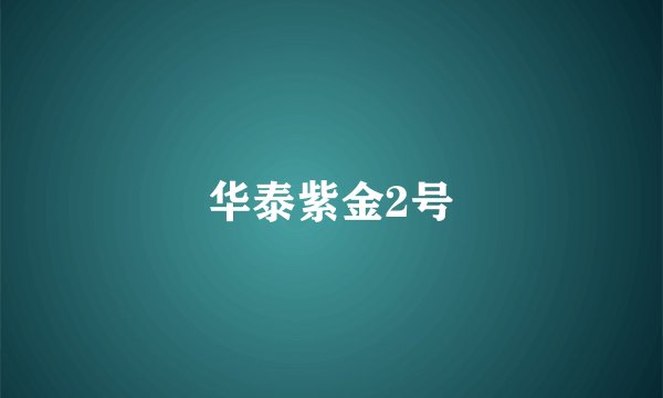 华泰紫金2号