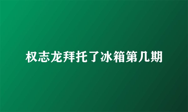 权志龙拜托了冰箱第几期