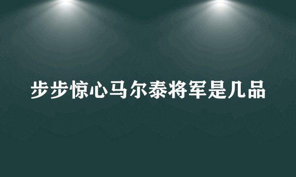 步步惊心马尔泰将军是几品