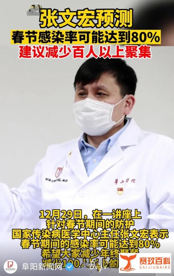 张文宏预测:春节感染率可达80%