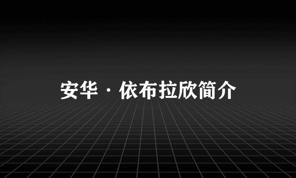 安华·依布拉欣简介