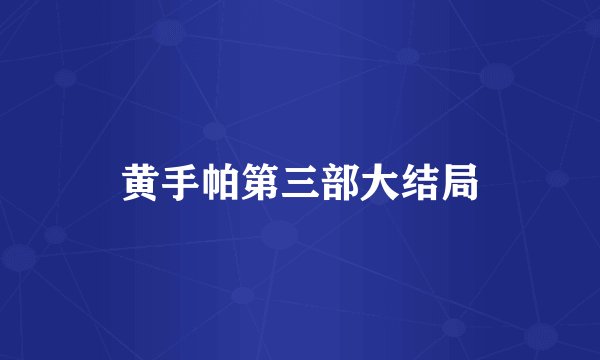 黄手帕第三部大结局