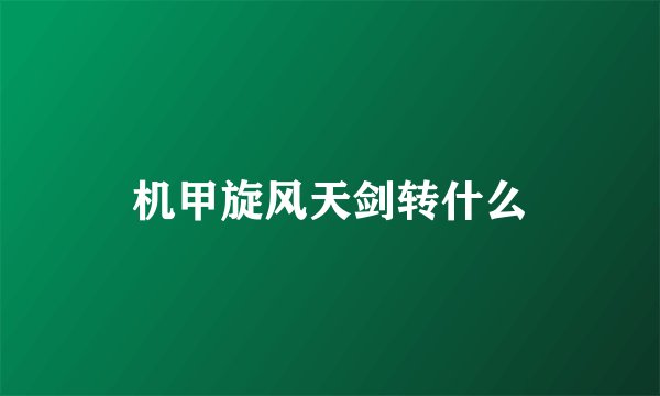 机甲旋风天剑转什么