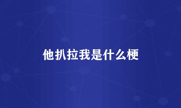 他扒拉我是什么梗