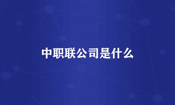 中职联公司是什么