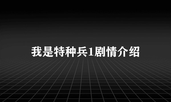 我是特种兵1剧情介绍
