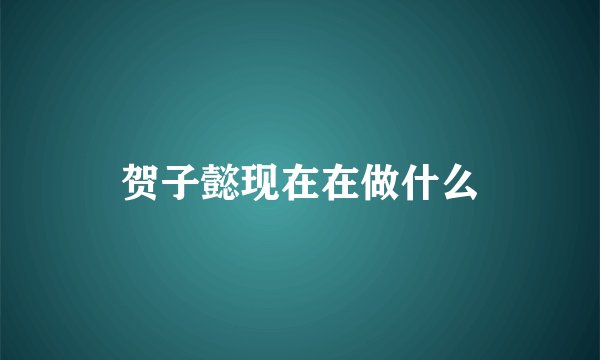 贺子懿现在在做什么