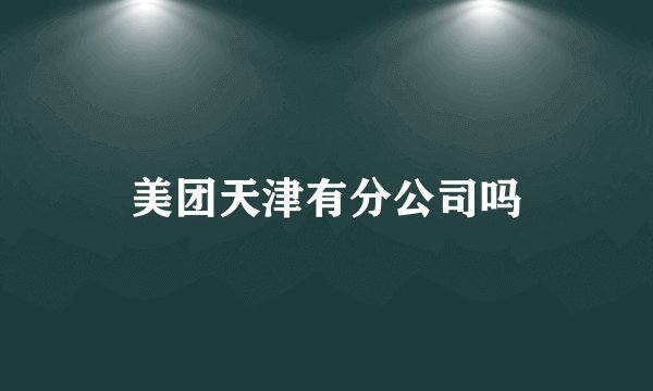 美团天津有分公司吗