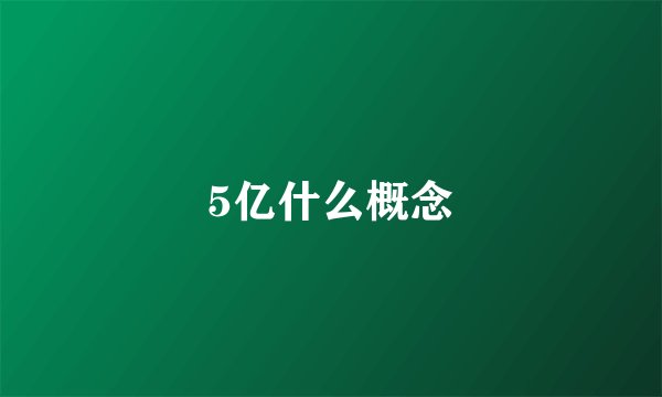 5亿什么概念