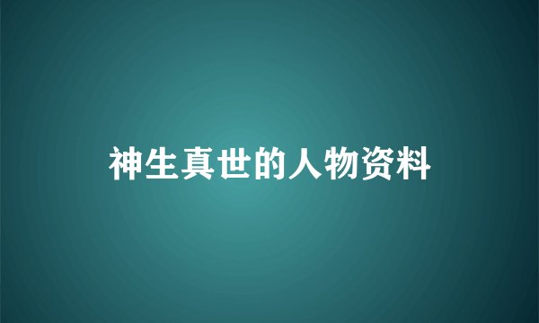 神生真世的人物资料
