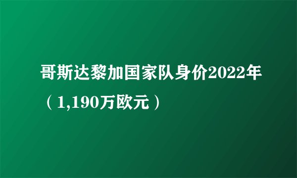 哥斯达黎加国家队身价2022年（1,190万欧元）