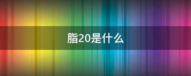脂20是什么