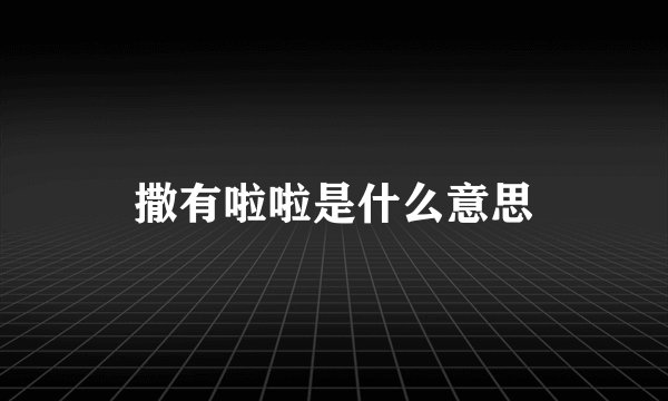 撒有啦啦是什么意思