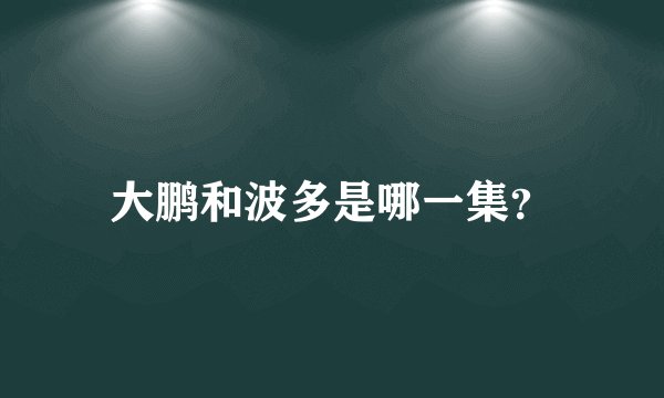 大鹏和波多是哪一集？