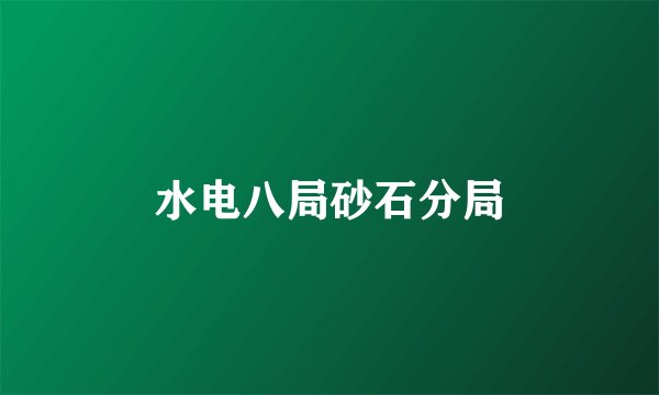 水电八局砂石分局