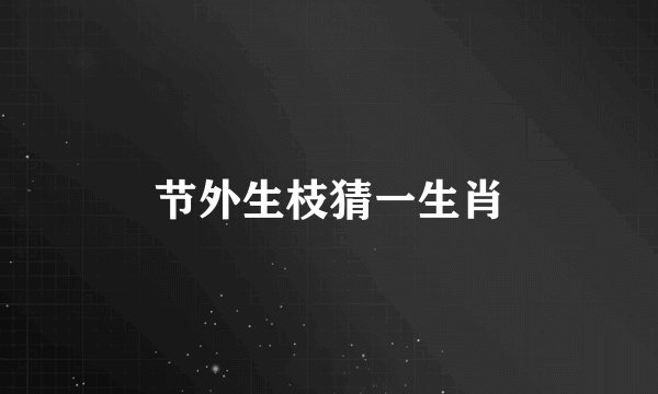 节外生枝猜一生肖