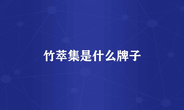 竹萃集是什么牌子