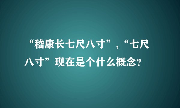 “嵇康长七尺八寸”,“七尺八寸”现在是个什么概念？
