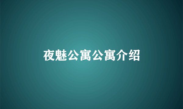 夜魅公寓公寓介绍